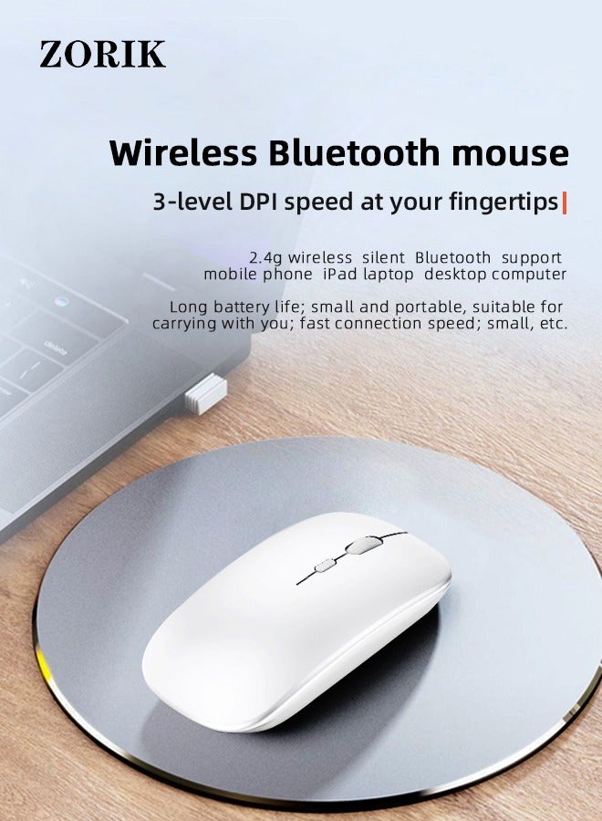 600.0 mAh M40 Ultra-Thin Wireless Mouse , 2.4G Rechargeable Wireless Silent Mouse Ergonomic Design 3 Adjustable DPI - Image 2